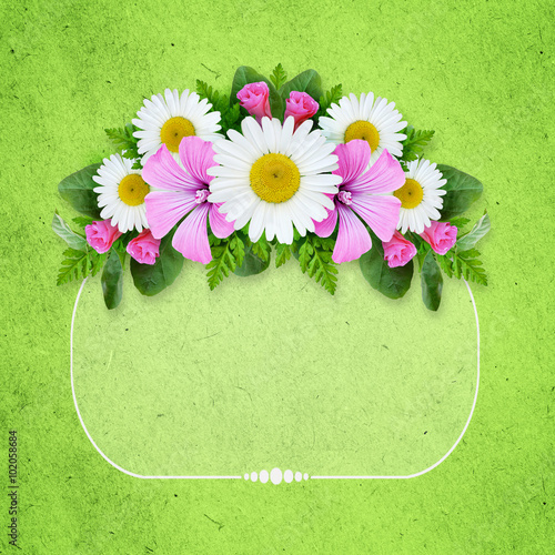 Bouquet of daisies with fie...