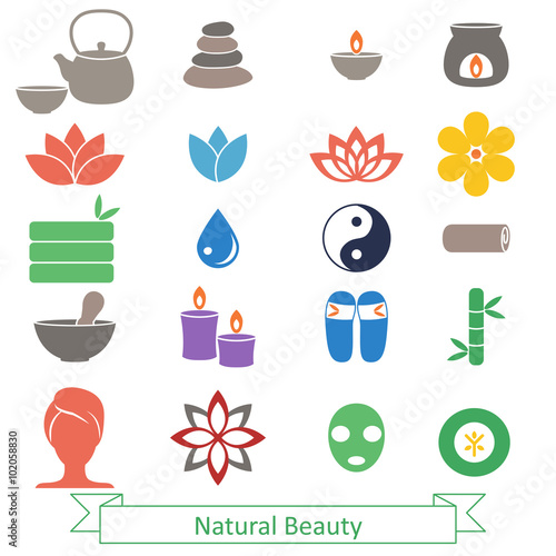 Set of spa icons.