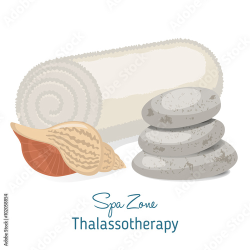 Spa theme object on white background.