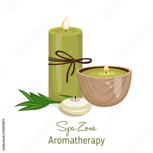 Spa theme object on white background.