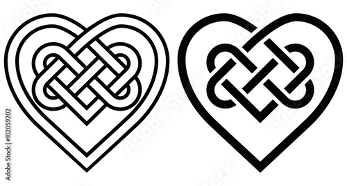 Intertwined Heart in Celtic Knot