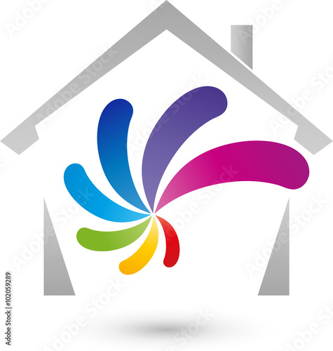 Haus und Spirale, Maler, Logo
