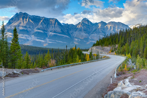 Icefields Parkway sunset view photo