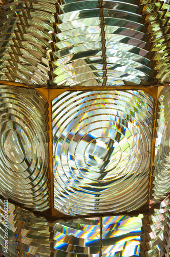 фотографія fresnel lens of lighthouse beacon as abstract background