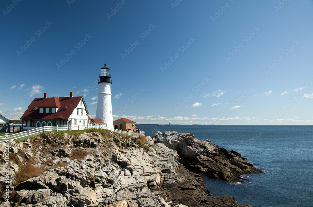 Portland Head Light Lighthouse in Maine, New England, USA