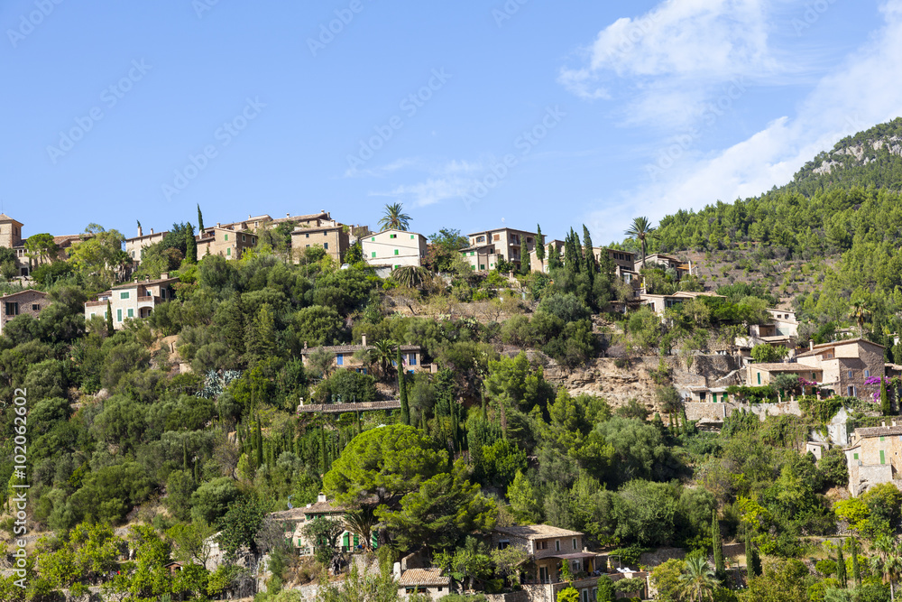 Beautiful small mountain village Deia in Mallorca island, Spain