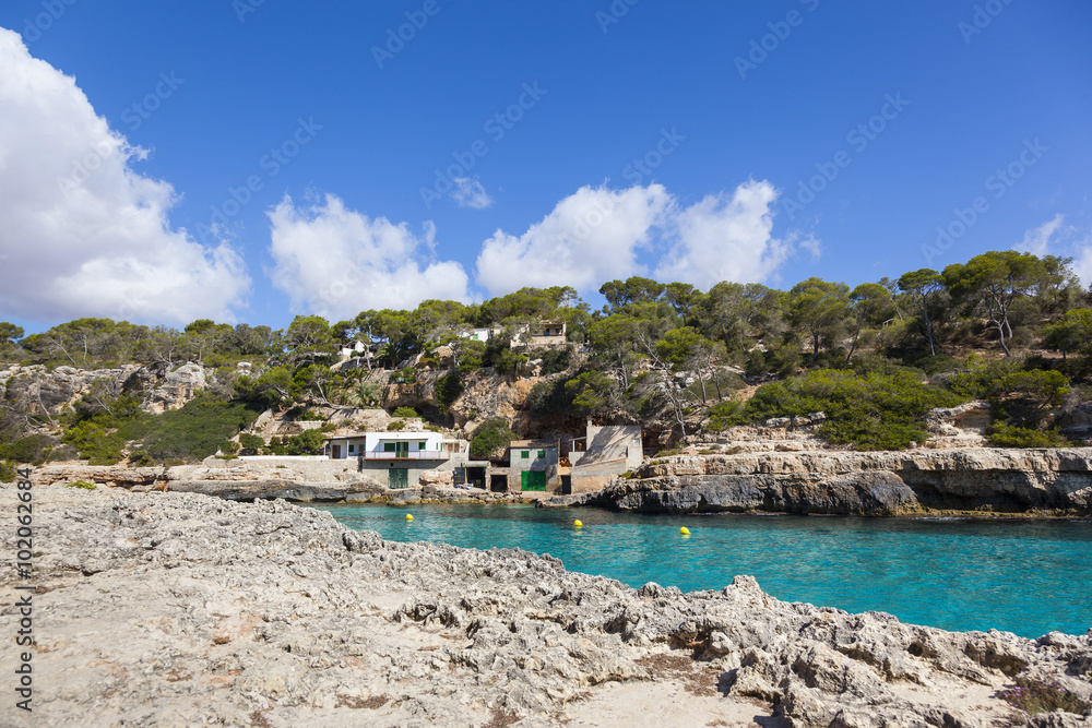 Beautiful beach with turquoise sea water in Mallorca island, Spa