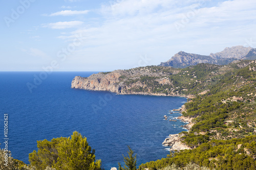 View of west coast of Mallorca island, Spain