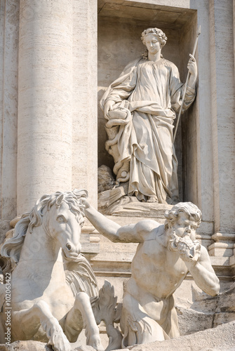 Rome monument - Trevi Fountain (Fontana di Trevi).