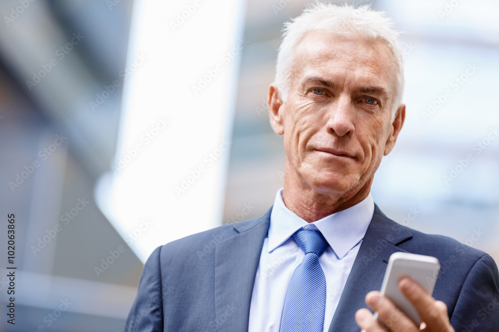 Portrait of confident businessman outdoors Portrait of confident businessman outdoors