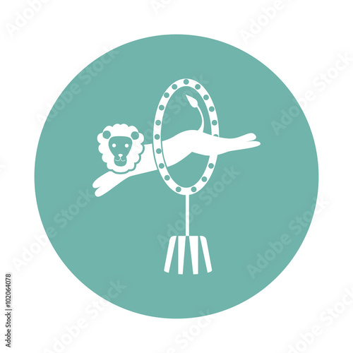 Circus lion icon
