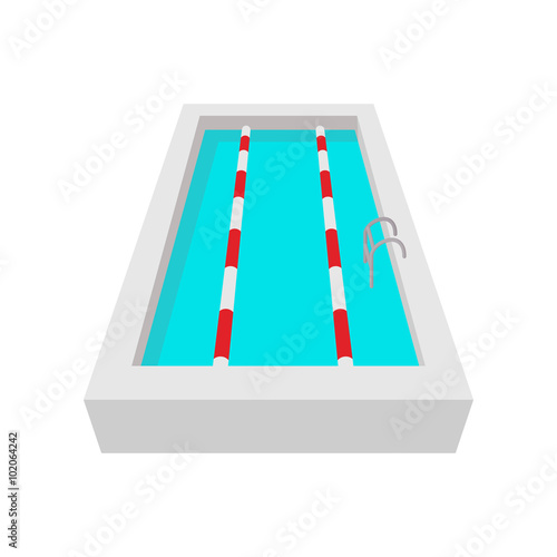 Sport swimming pool cartoon icon