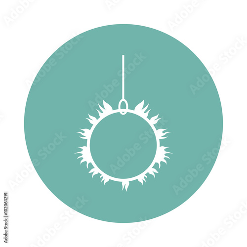 Burning circus ring icon
