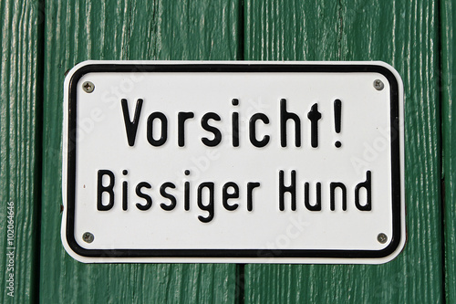 Obraz na płótnie Warnschild bissiger Hund