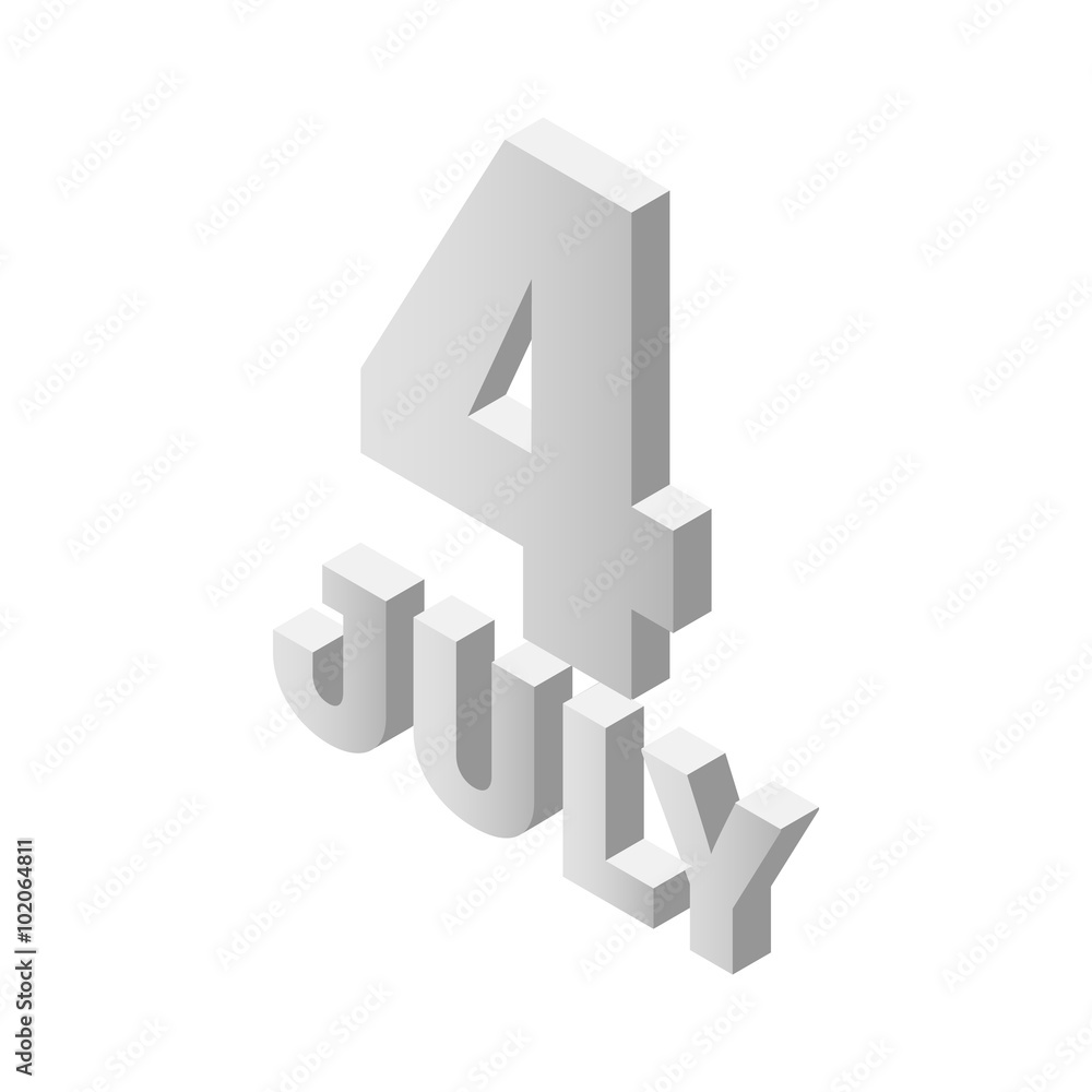 The fourth of july independence day isometric icon The fourth of july independence day isometric icon