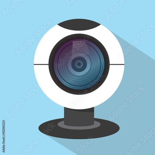 webcam web cam camera single isolated vector