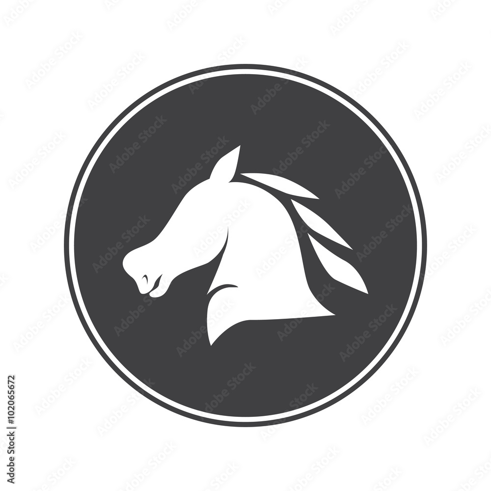  Horse muzzle in profile icon