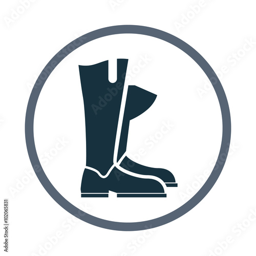 Horse jockey boots icon