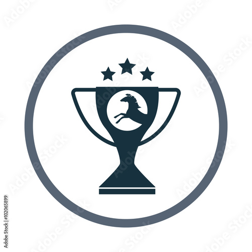 Horse racing cup icon