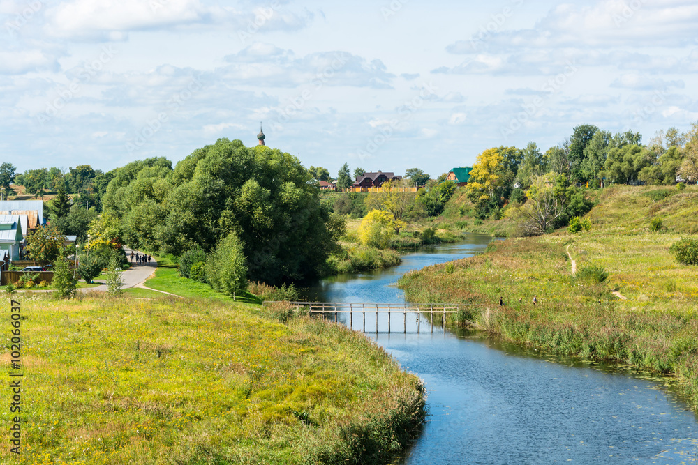 The river Kamenka in Suzdal. The river Kamenka in Suzdal.