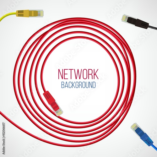 Network Background. Patch Cord. Network Connection. Internet. Abstract Colorful Wire Background. Ethernet For Enterprise Networks