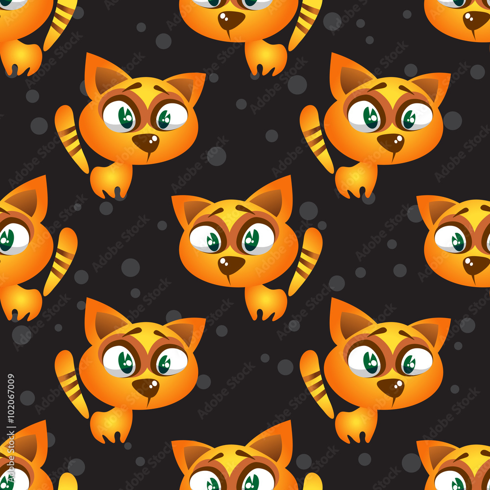 Fototapeta premium cat seamless pattern