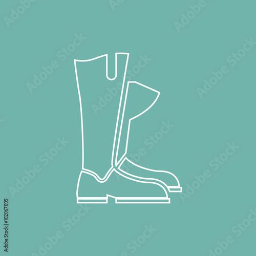 Horse jockey boots icon