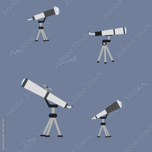 Astronomy vector icon set. A collection of space themed symbols including a planet, spaceman, astronomer, telescope, rocket and solar system. Vector eps10 illustration.