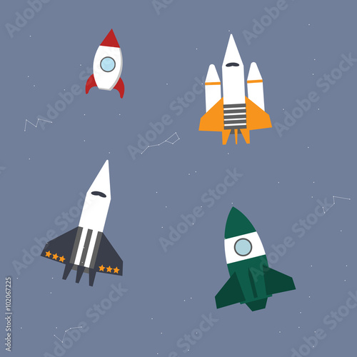 Astronomy vector icon set. A collection of space themed symbols including a planet, spaceman, astronomer, telescope, rocket and solar system. Vector eps10 illustration.