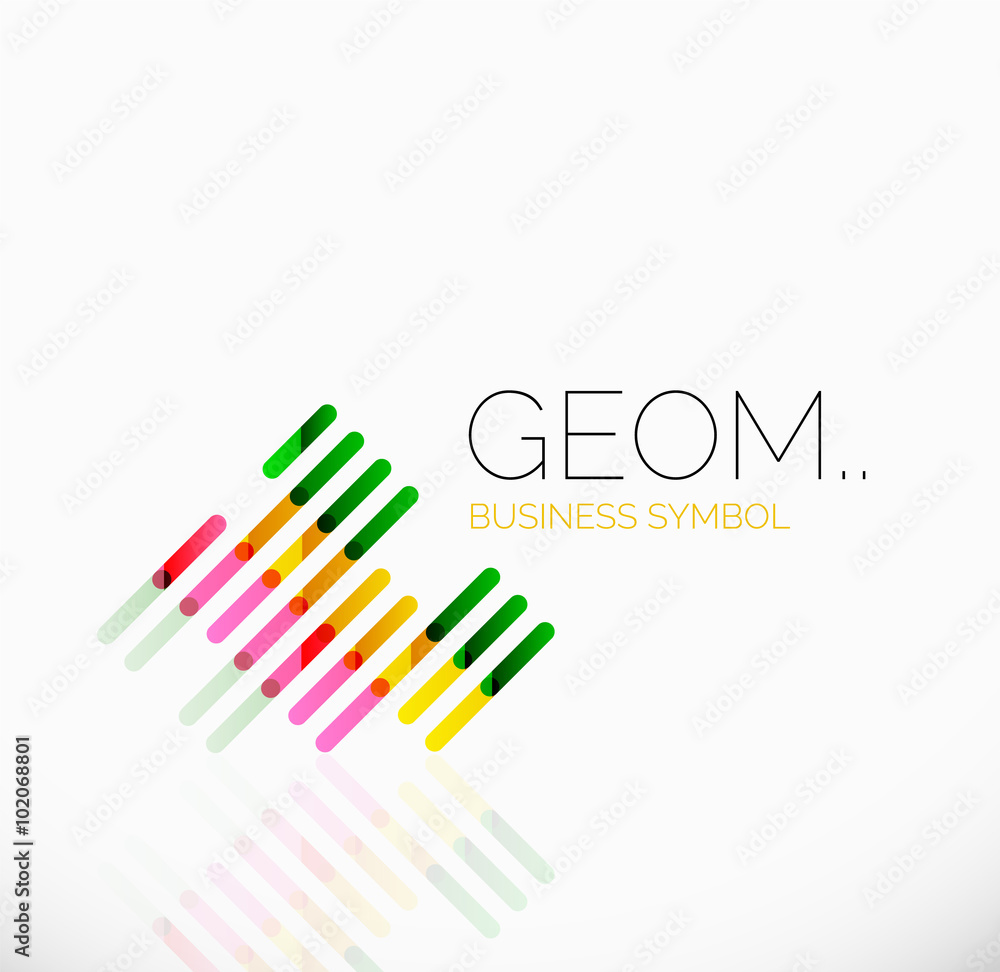 Logo, linear abstract geometric icon Logo, linear abstract geometric icon