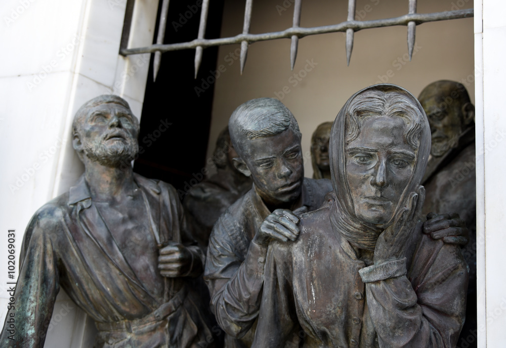 Liberty monument statues Nicosia Cyprus Liberty monument statues Nicosia Cyprus