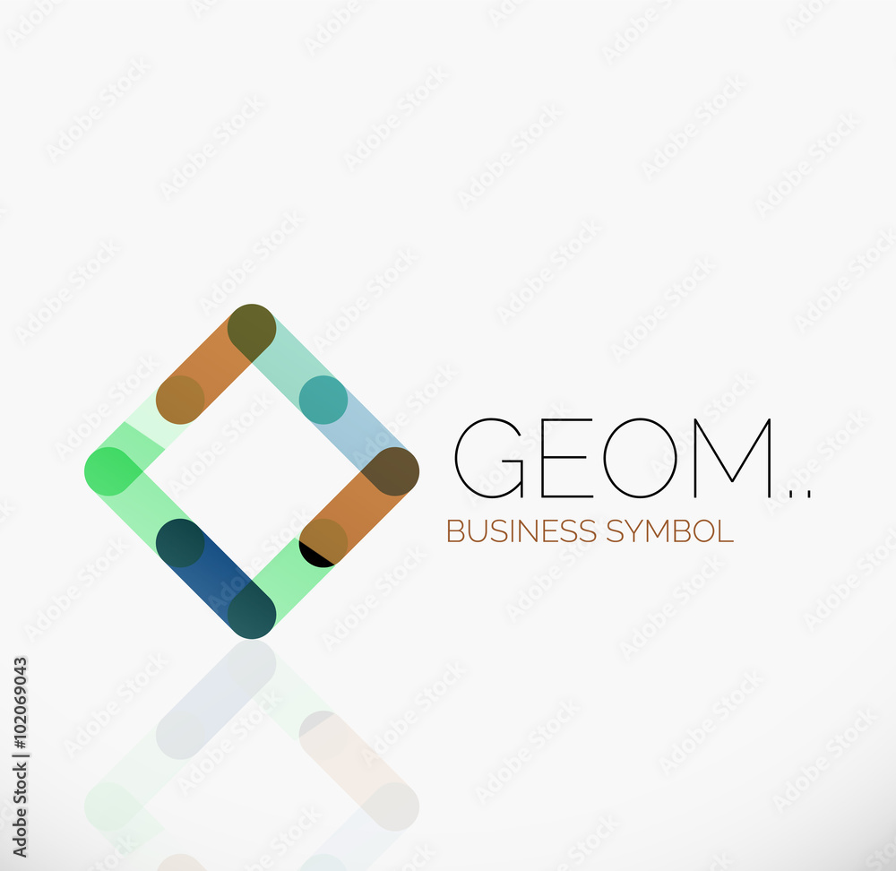 Logo, linear abstract geometric icon Logo, linear abstract geometric icon