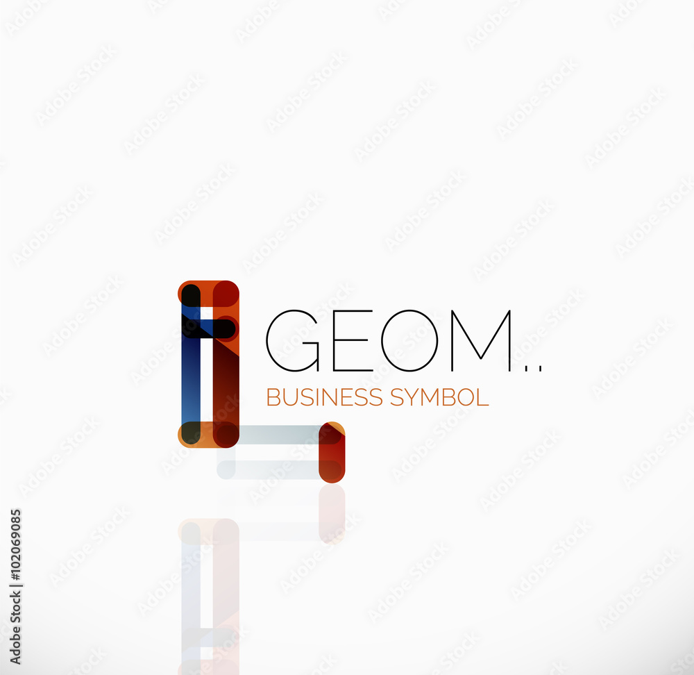 Logo, linear abstract geometric icon Logo, linear abstract geometric icon