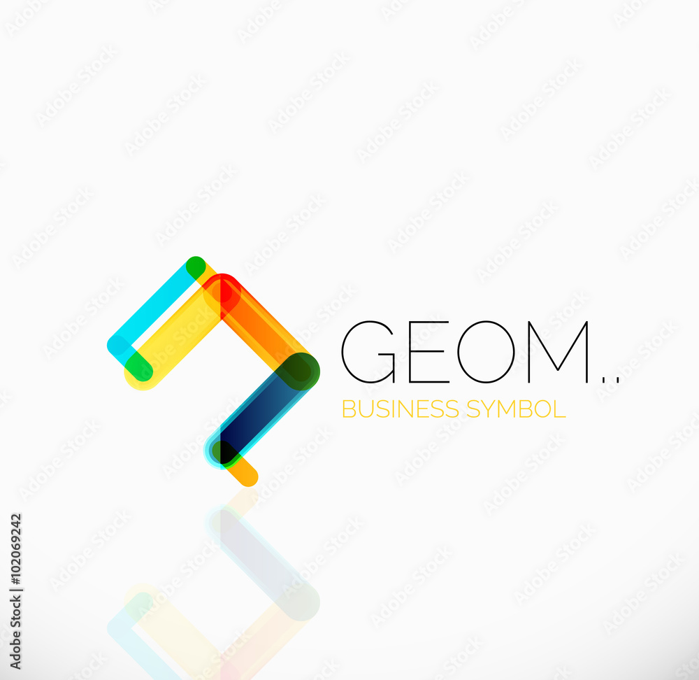 Logo, linear abstract geometric icon Logo, linear abstract geometric icon