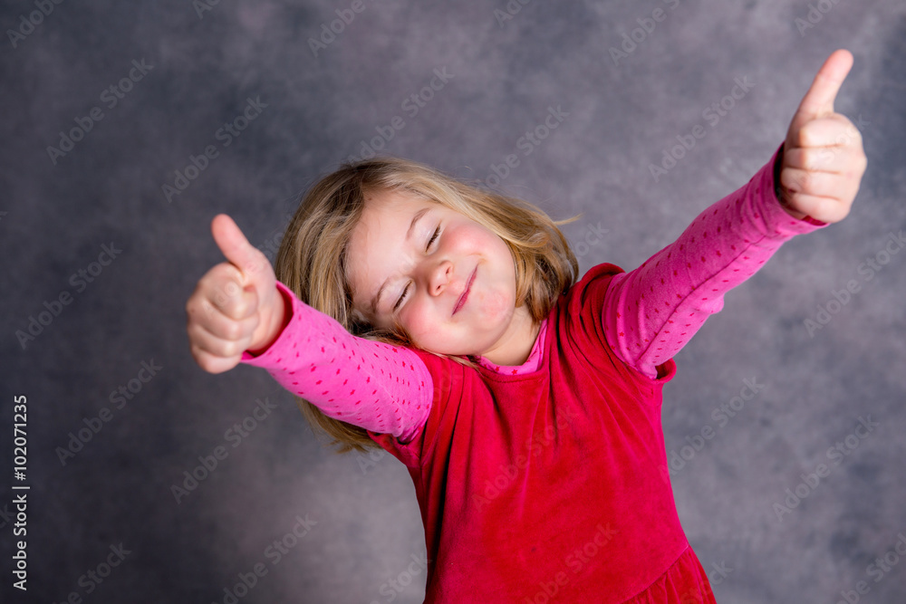 funny girl with thumbs up funny girl with thumbs up
