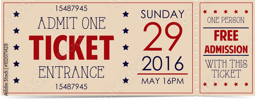 Retro ticket