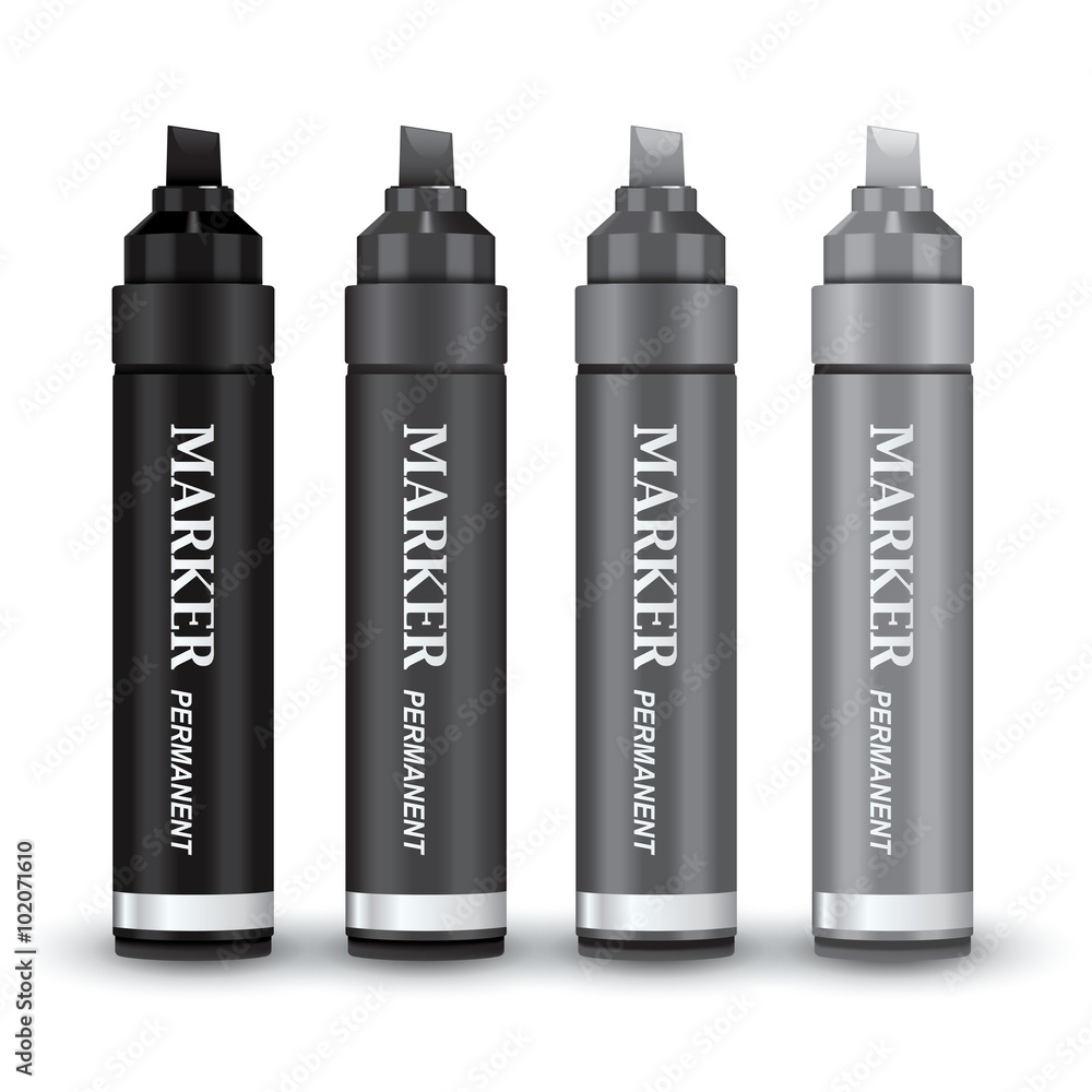 Realistic Markers : Vector Illustration Realistic Markers : Vector Illustration