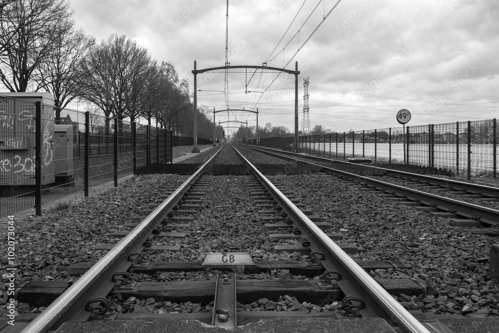 View of a railroad in Eindhoven