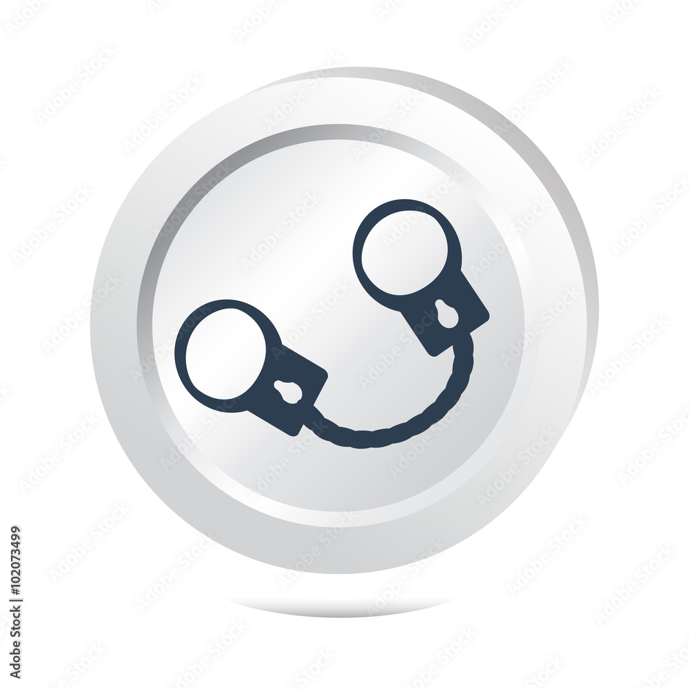 Handcuffs button icon Handcuffs button icon
