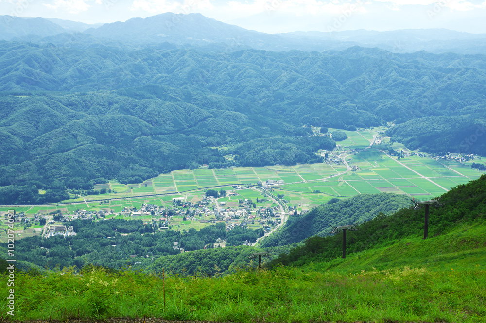 Fototapeta premium 白馬村神城 集落