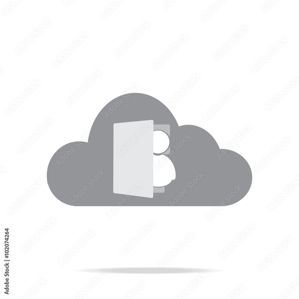 Cloud computing business service icon Cloud computing business service icon