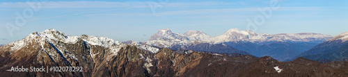 panorama of the Caucasus mountain
