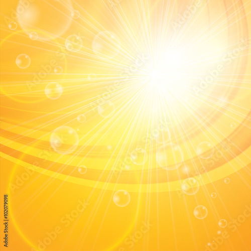 Sunny abstract background. Hello spring, summer