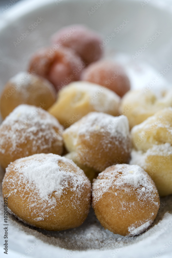 carnival fritters called castagnole
