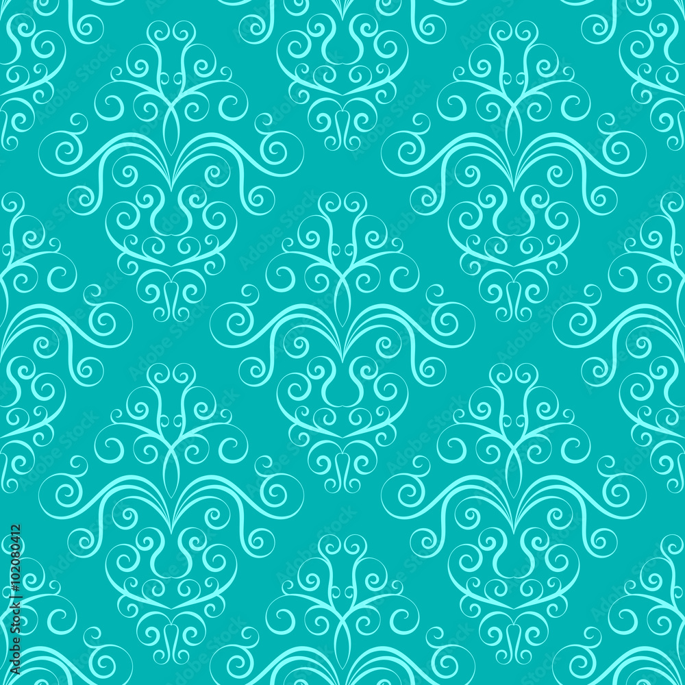 Curly seamless pattern