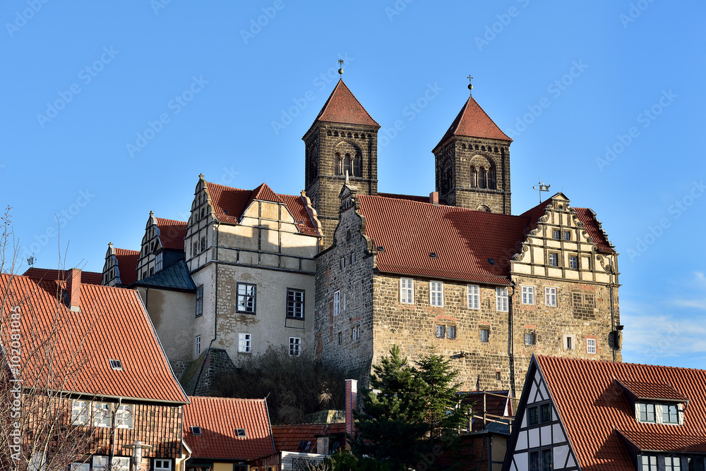 Schlossberg mit Stiftskirche | Quedlinburg Schlossberg mit Stiftskirche | Quedlinburg