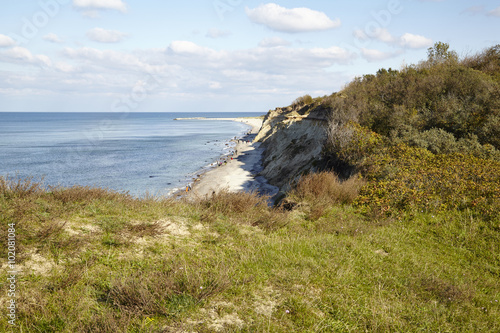 An der Steilküste Hohes Ufer zwischen Ahrenshoop und Wustrow auf der Halbinsel Fischland, Mecklenburg-Vorpommern, Deutschland
