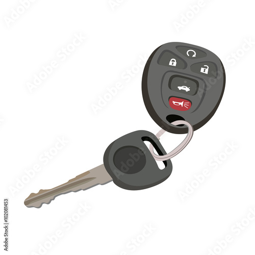Car keys in flat style, vector illustration