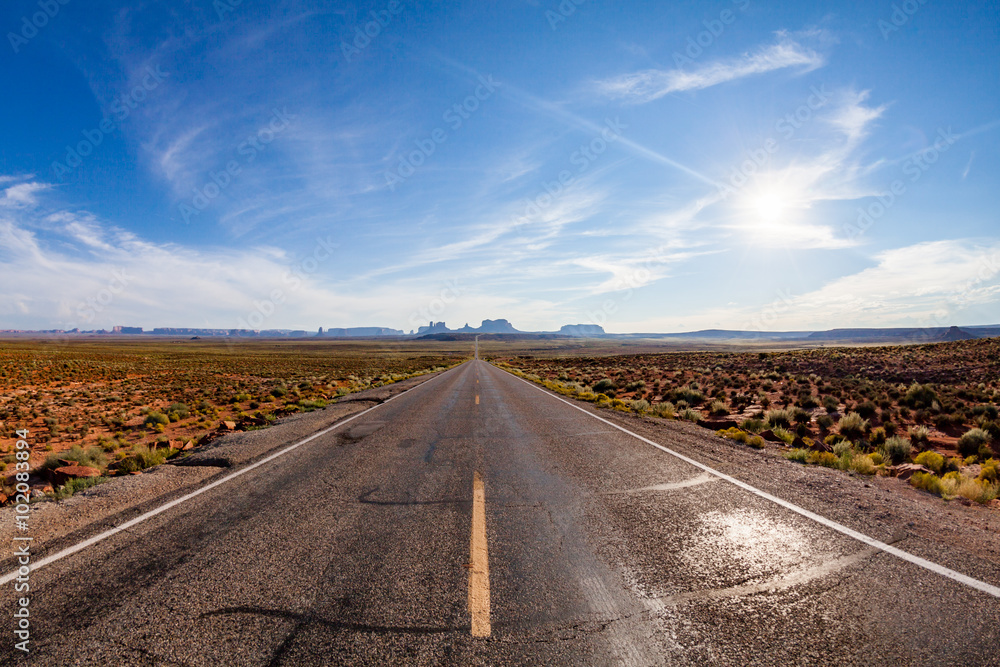 Naklejka premium Road near Monument Valley in Utah