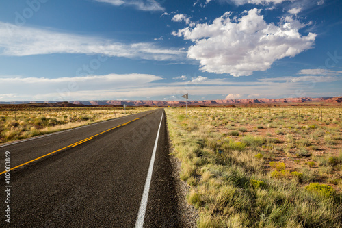Konstfotografi Highway U.S. Route 162 in summer 2015